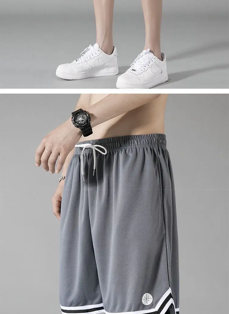 Men White Black Track Shorts China Brand — feature 11