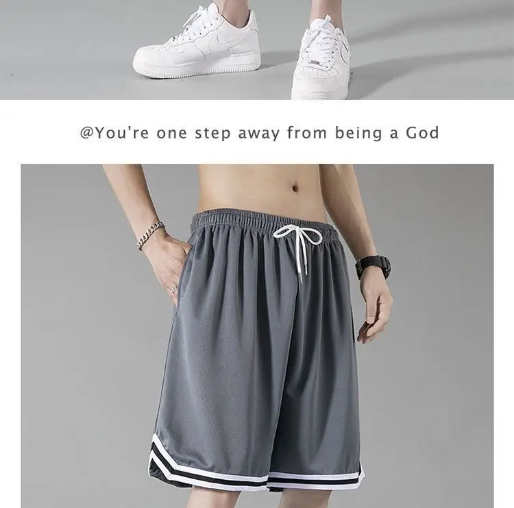 Men White Black Track Shorts China Brand — feature 9