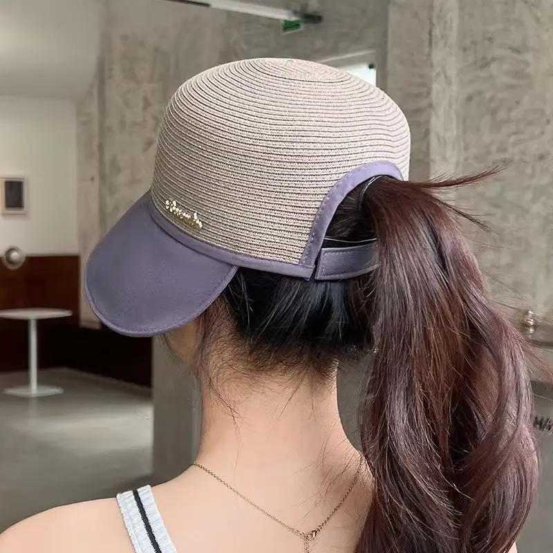 TongZhen Duck Tongue Sunshade Hat Beige All Match - Image 8