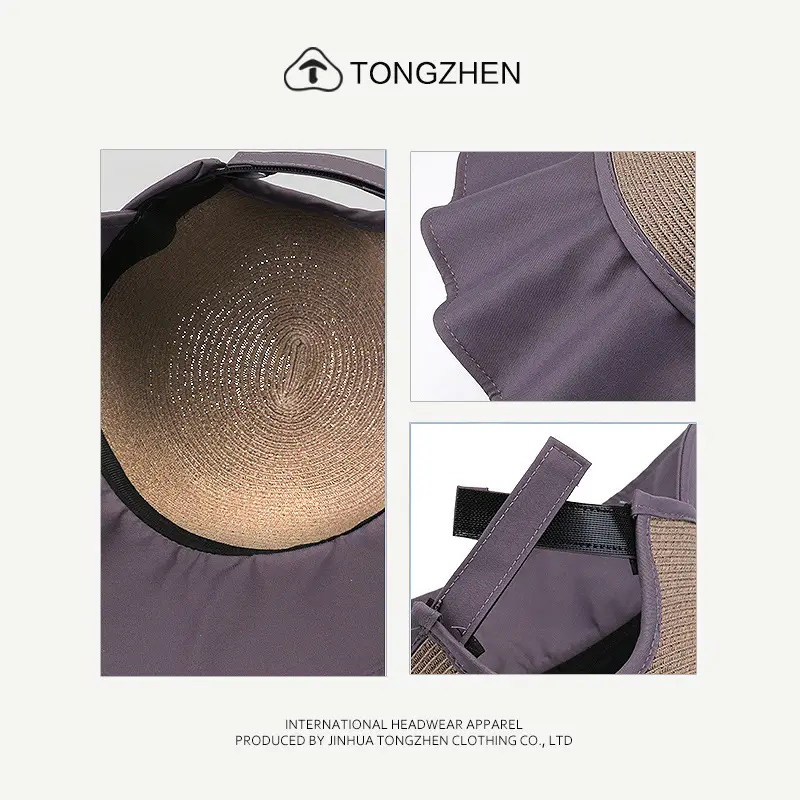 TongZhen Duck Tongue Sunshade Hat Beige All Match - Image 9
