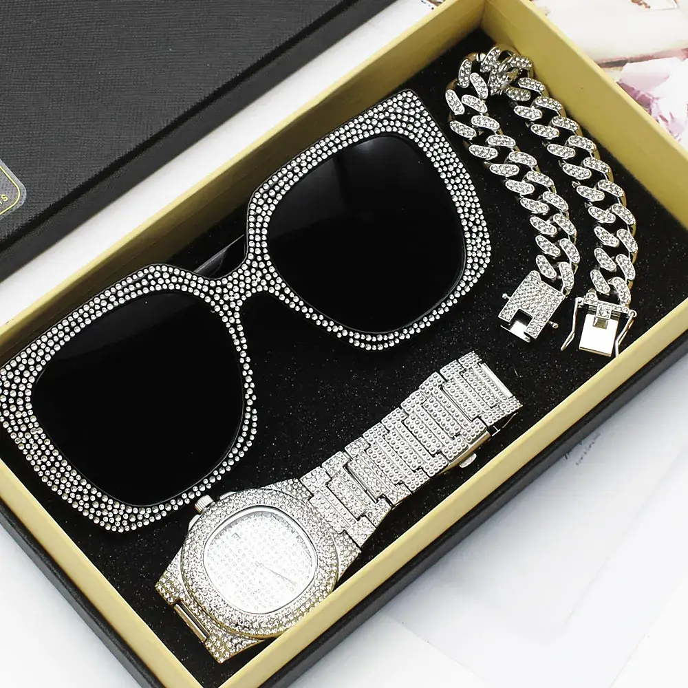 Diamond Watch Set for Women Wristwatch & Bracelet - Image 3
