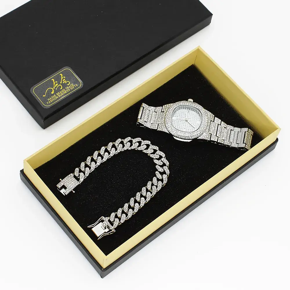 Diamond Watch Set for Women Wristwatch & Bracelet - Image 2