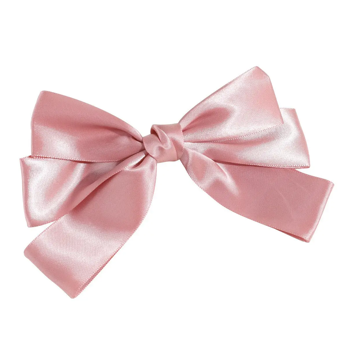 Korean New Cute Girl Bow Silks Satins Spring Clip Back of Head Top Clip High-End Hair Clip Ponytail Clip for Women