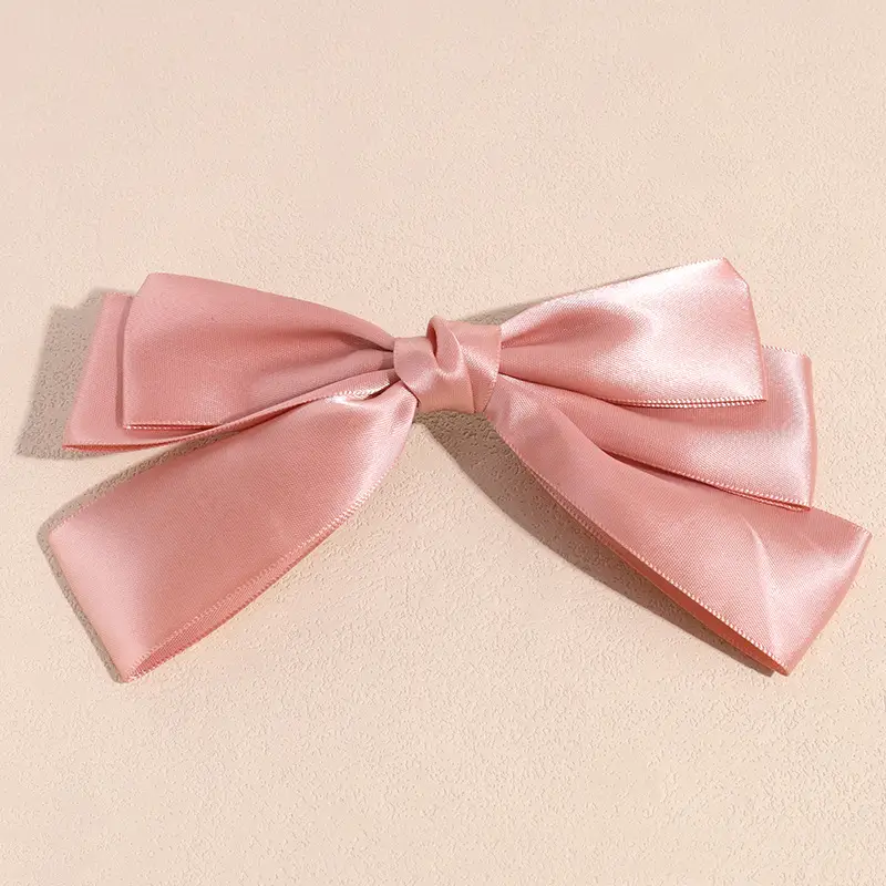 Korean New Cute Girl Bow Silks Satins Spring Clip Back of Head Top Clip High-End Hair Clip Ponytail Clip for Women — feature 10