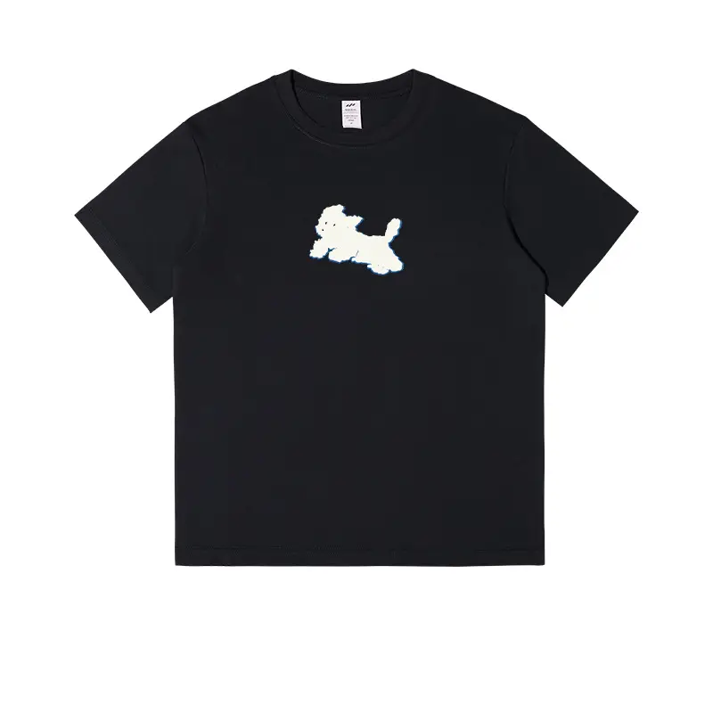 Men Printed Cotton T-Shirt Black 2023 Summer - Image 14