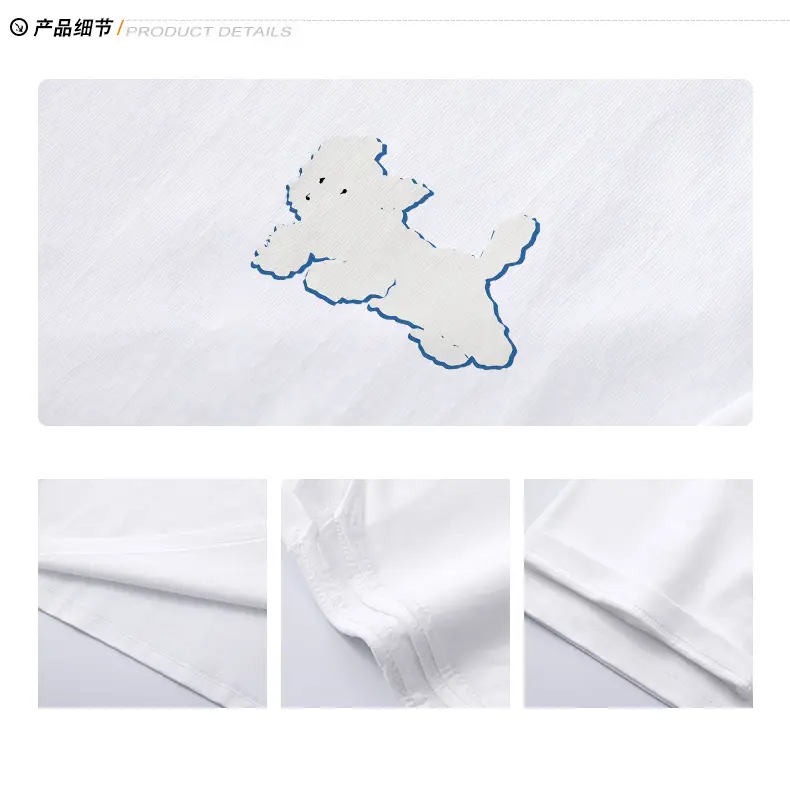 Men Printed Cotton T-Shirt Black 2023 Summer — feature 8