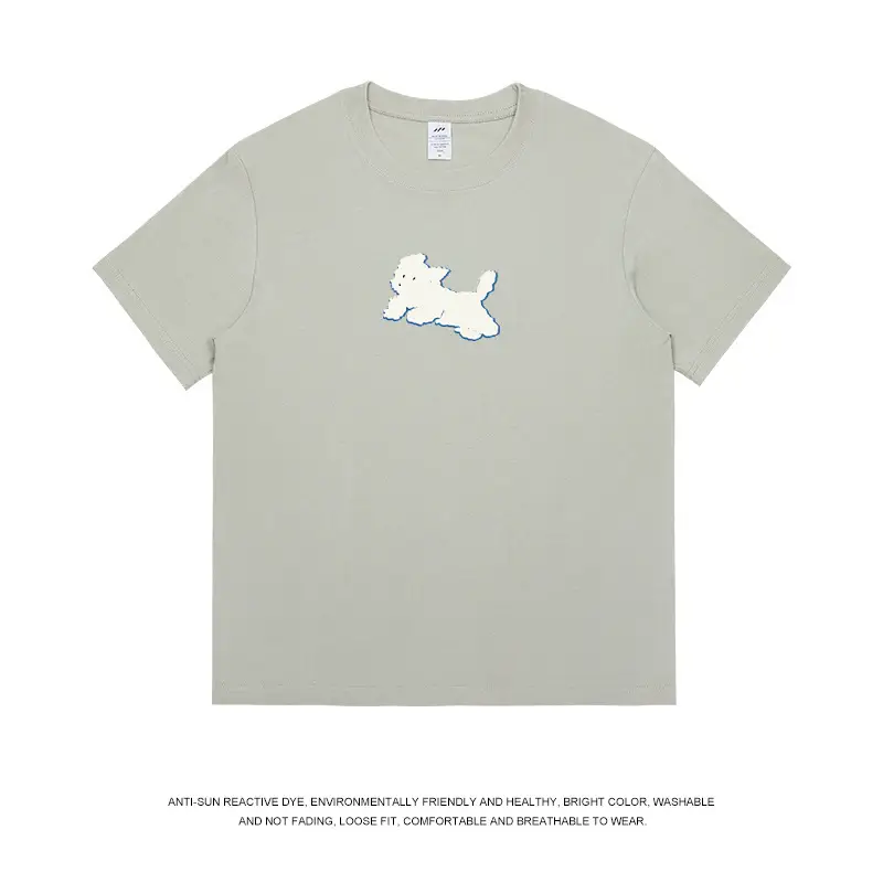 Men Printed Cotton T-Shirt Black 2023 Summer - Image 5
