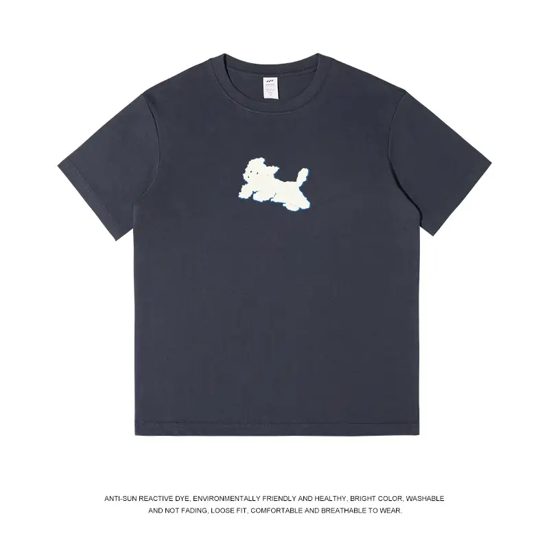 Men Printed Cotton T-Shirt Black 2023 Summer - Image 6