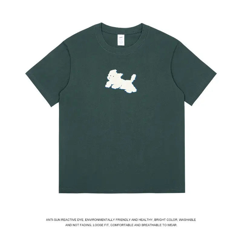 Men Printed Cotton T-Shirt Black 2023 Summer - Image 9