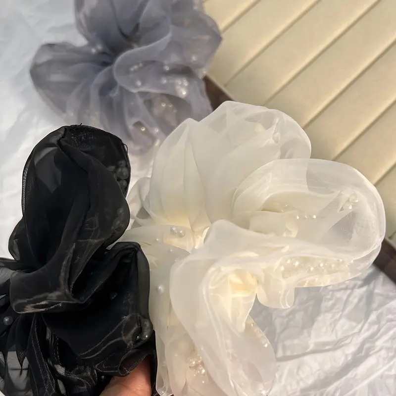 High-Grade Pearl Hair Rope with Elegant Pearl Accents - Image 3