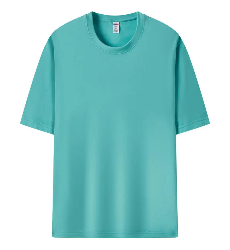 Men 230g Cotton Teal Short Sleeve T-Shirt - Image 7