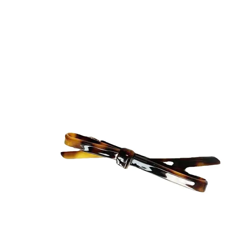 Japanese & Korean Cute Bow Side Clip Low Ponytail One-Word Clip Retro Side Clip Gentle Spring Clip Retro Side Clip