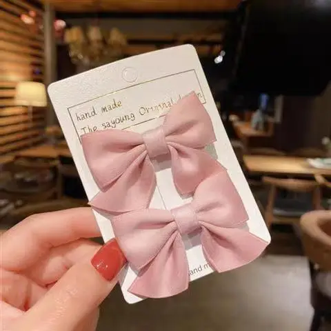 Blue Bow Hairpin for Girls Baby Side Clip - Image 3