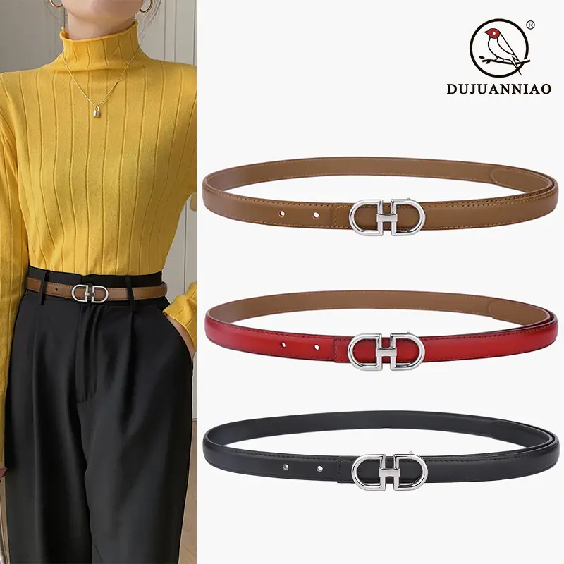 Light Gray Joker Double Ring Belt for Women - Image 26