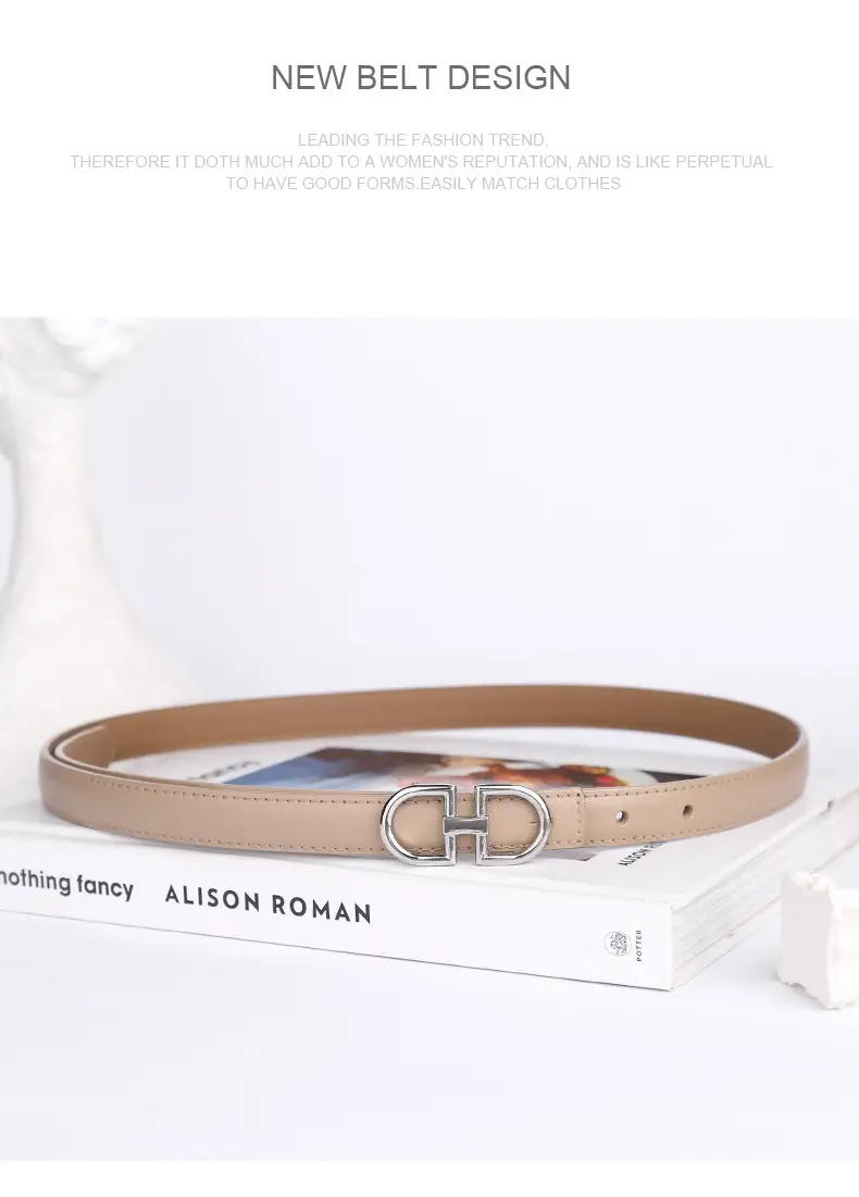 Light Gray Joker Double Ring Belt for Women β feature 13