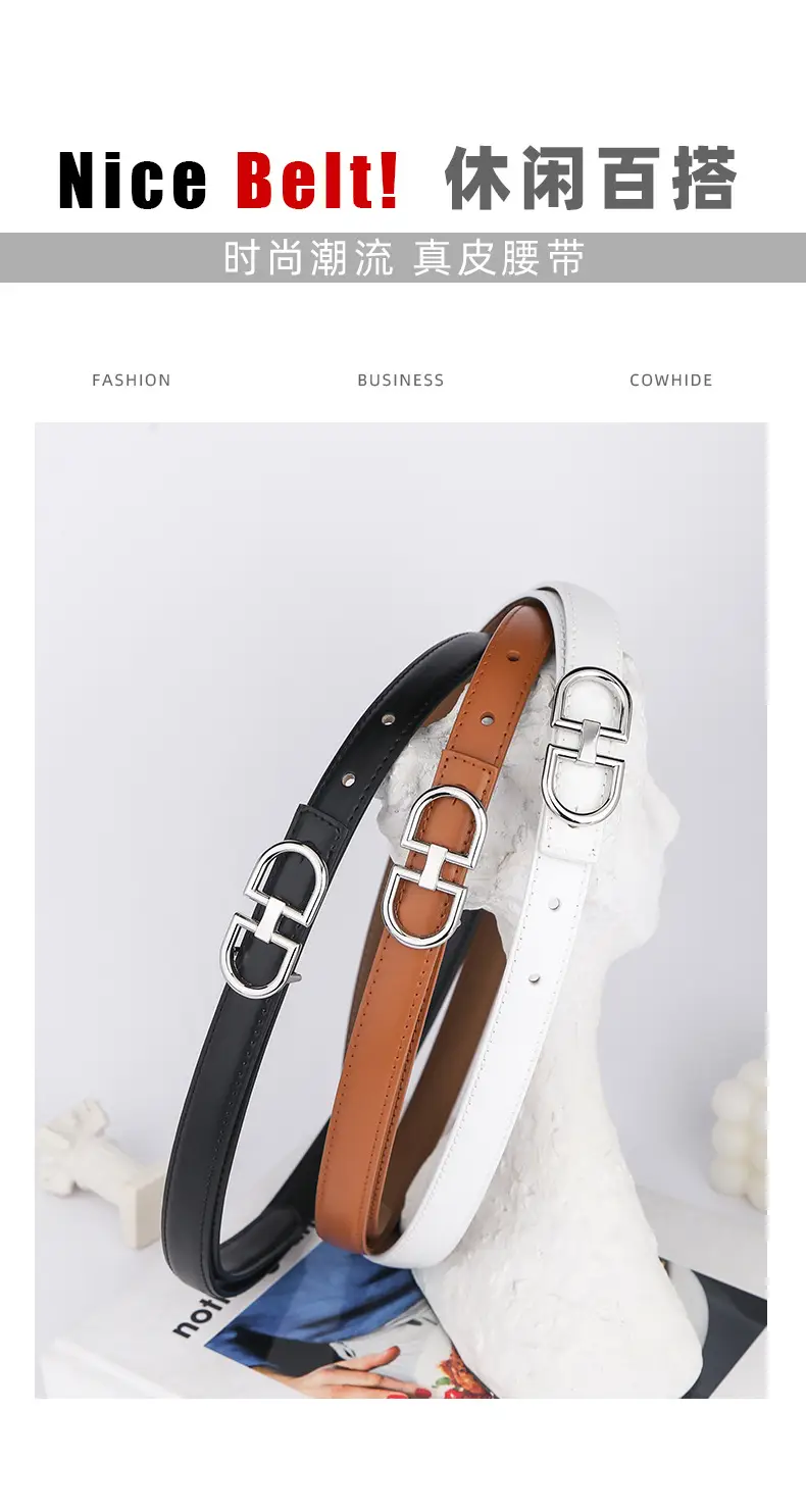 Light Gray Joker Double Ring Belt for Women β feature 4