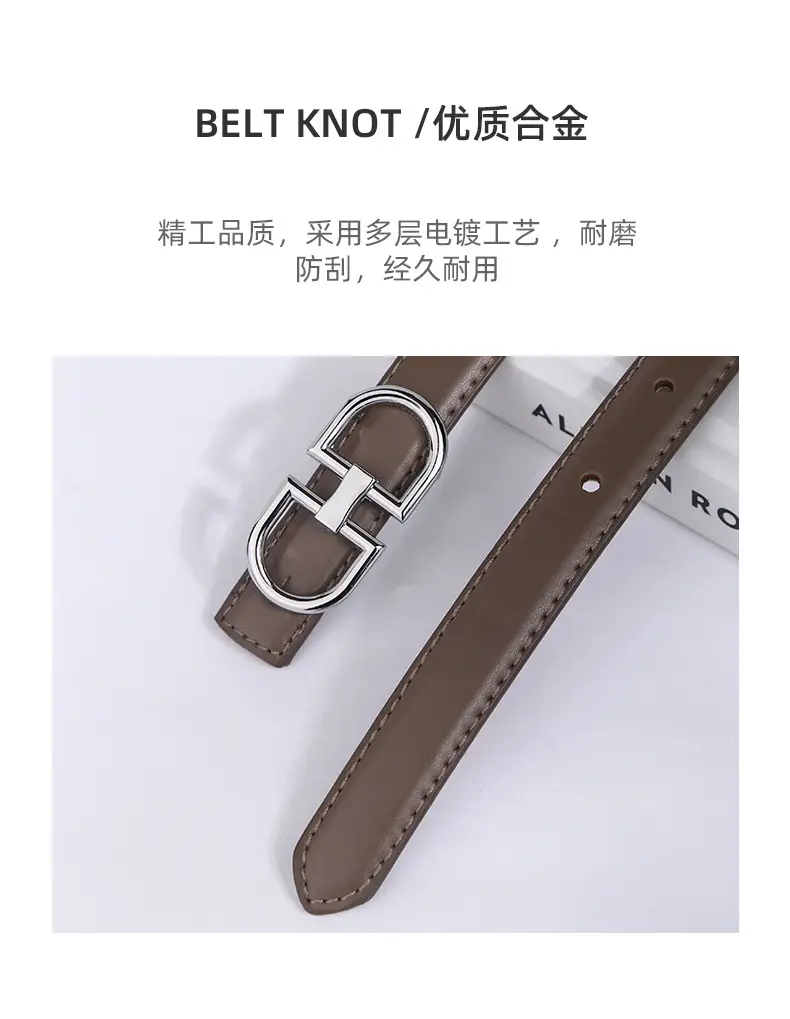 Light Gray Joker Double Ring Belt for Women β feature 7