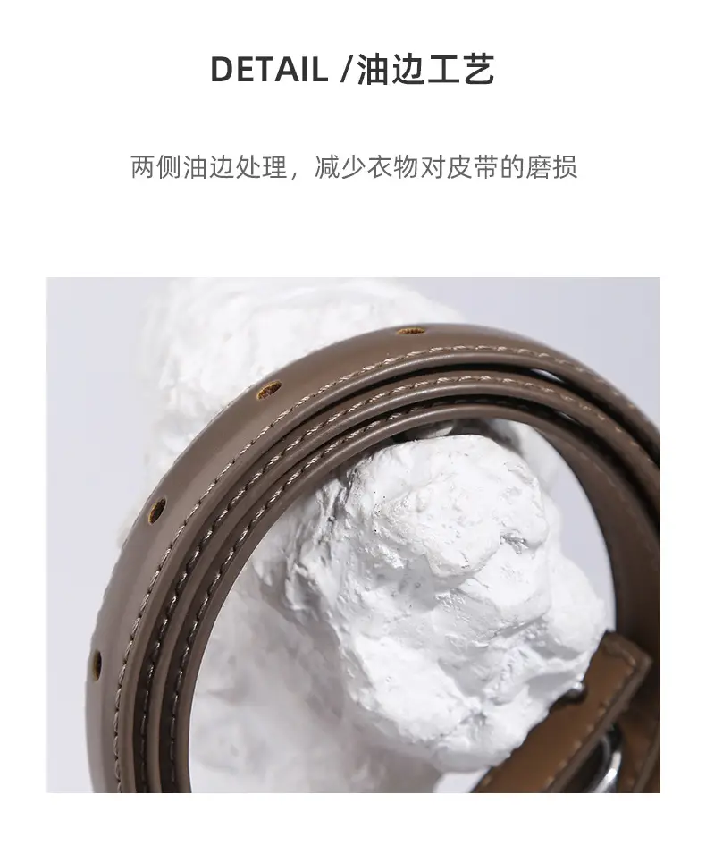 Light Gray Joker Double Ring Belt for Women β feature 8