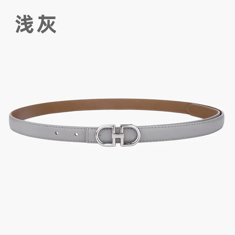 Light Gray Joker Double Ring Belt for Women - Image 10