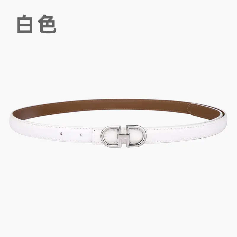 Light Gray Joker Double Ring Belt for Women - Image 17