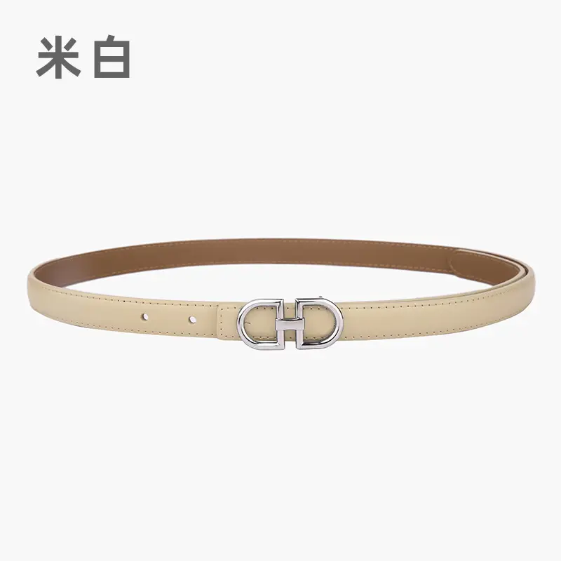 Light Gray Joker Double Ring Belt for Women - Image 20