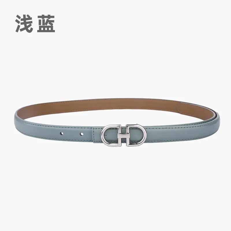 Light Gray Joker Double Ring Belt for Women - Image 9