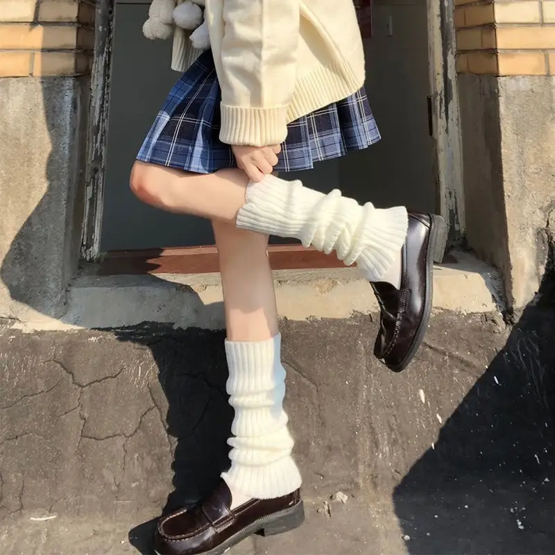 Knitted jk socks socks women's long tube calf socks leg sets autumn and winter warm pile socks Lolita knee socks wholesale