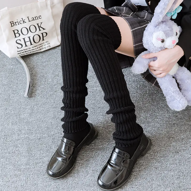 Knitted jk socks socks women's long tube calf socks leg sets autumn and winter warm pile socks Lolita knee socks wholesale