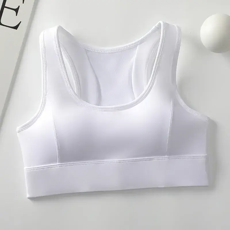 Black Seamless Sports Bra with Back Gather for Yoga Running - Image 3