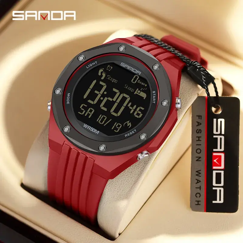 Sanda Digital Calorie Watch for Men Women Gray