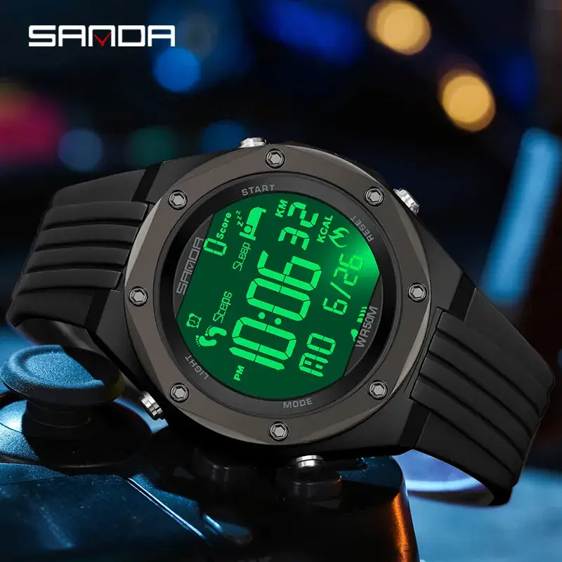 Sanda Digital Calorie Watch for Men Women Gray