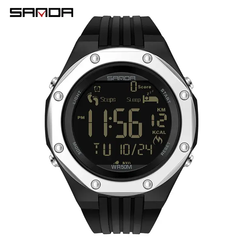 Sanda Digital Calorie Watch for Men Women Gray