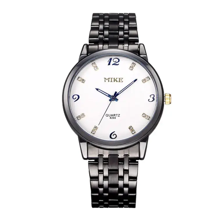 MIKE Mico Black Steel Band Waterproof Watch for Men - Image 3