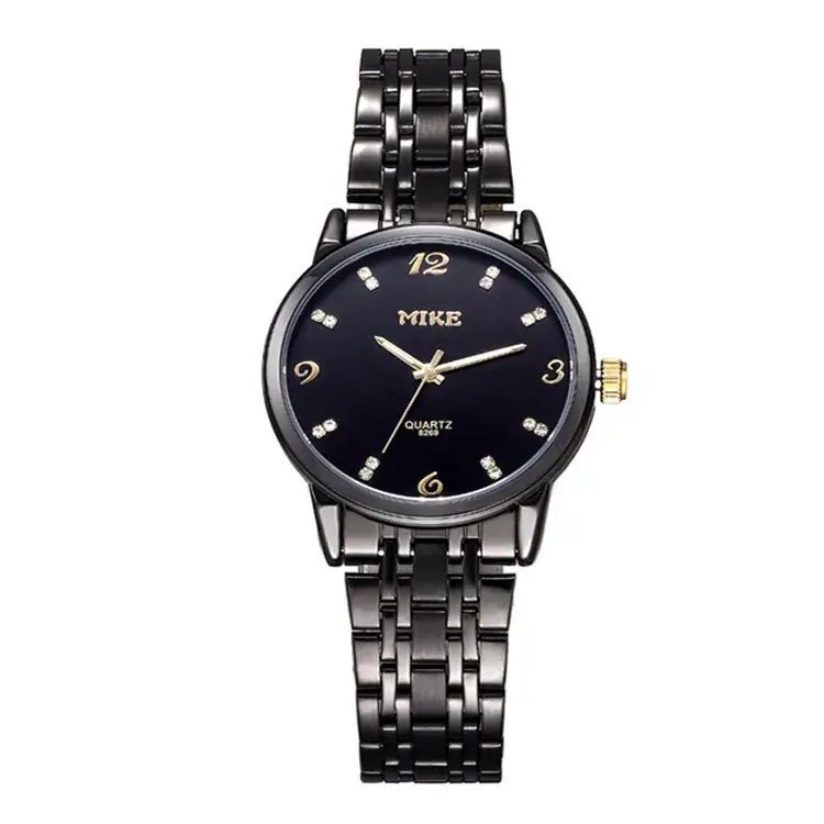 MIKE Mico Black Steel Band Waterproof Watch for Men - Image 2