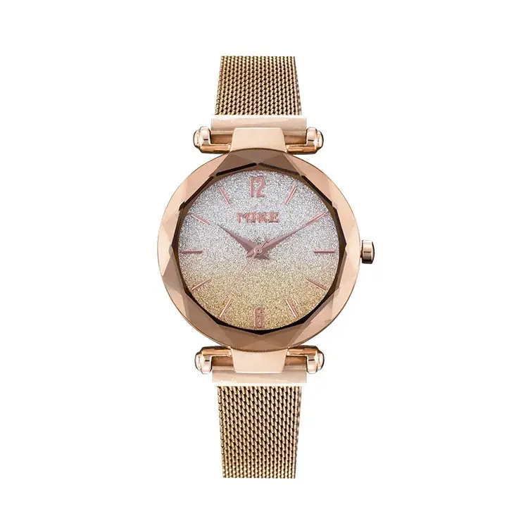 Women's Rose Gold Mesh Watch with Quartz Movement - Image 3