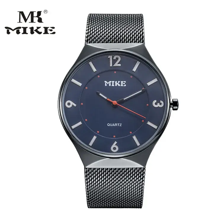 MIKE Black Mesh Belt Quartz Couple Watch - Image 7
