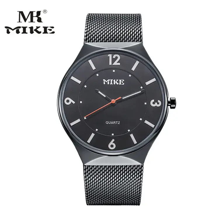MIKE Black Mesh Belt Quartz Couple Watch - Image 8