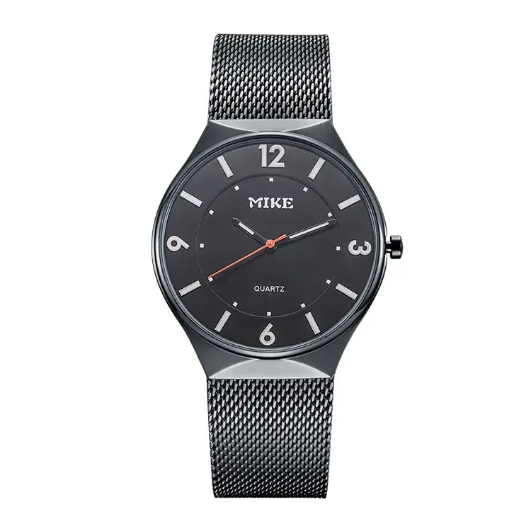 MIKE Black Mesh Belt Quartz Couple Watch - Image 2