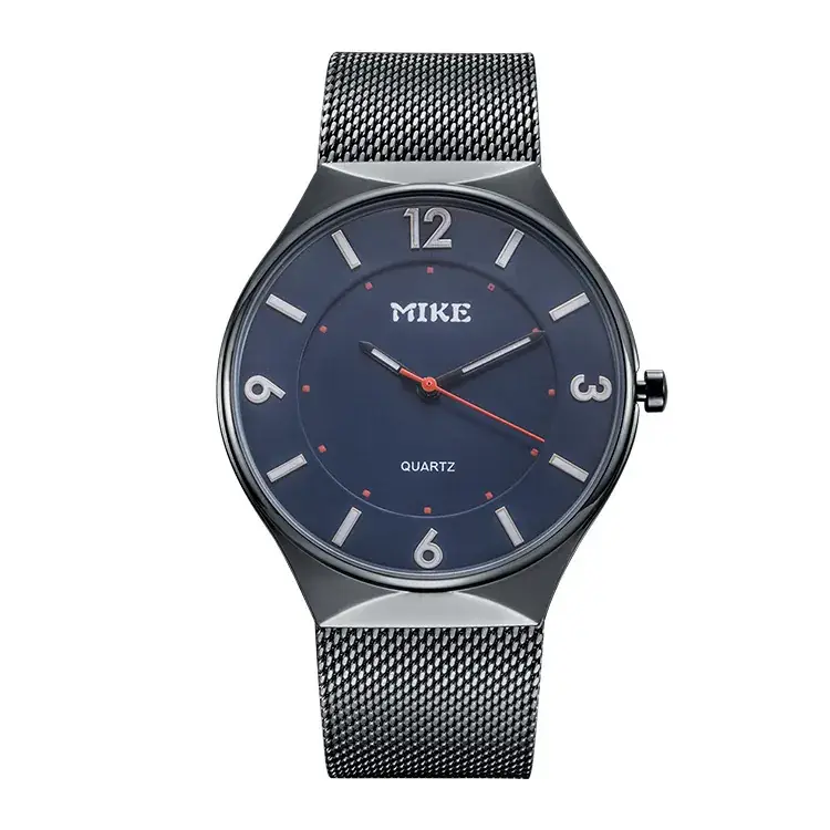 MIKE Black Mesh Belt Quartz Couple Watch - Image 5