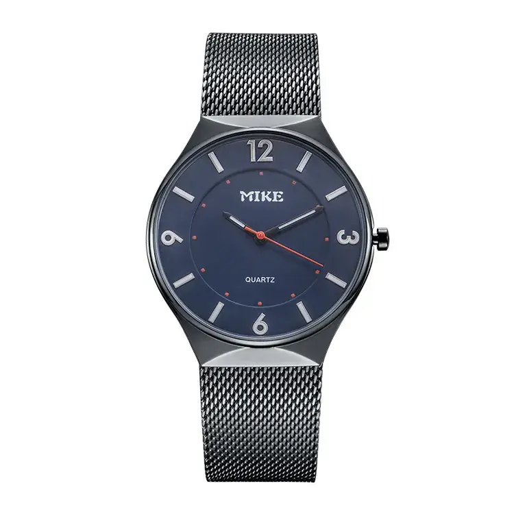 MIKE Black Mesh Belt Quartz Couple Watch - Image 6