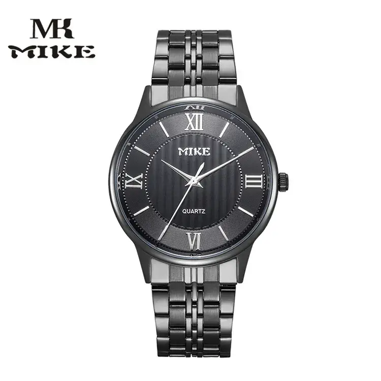 MIKE Black Steel Quartz Watch for Men - Image 5