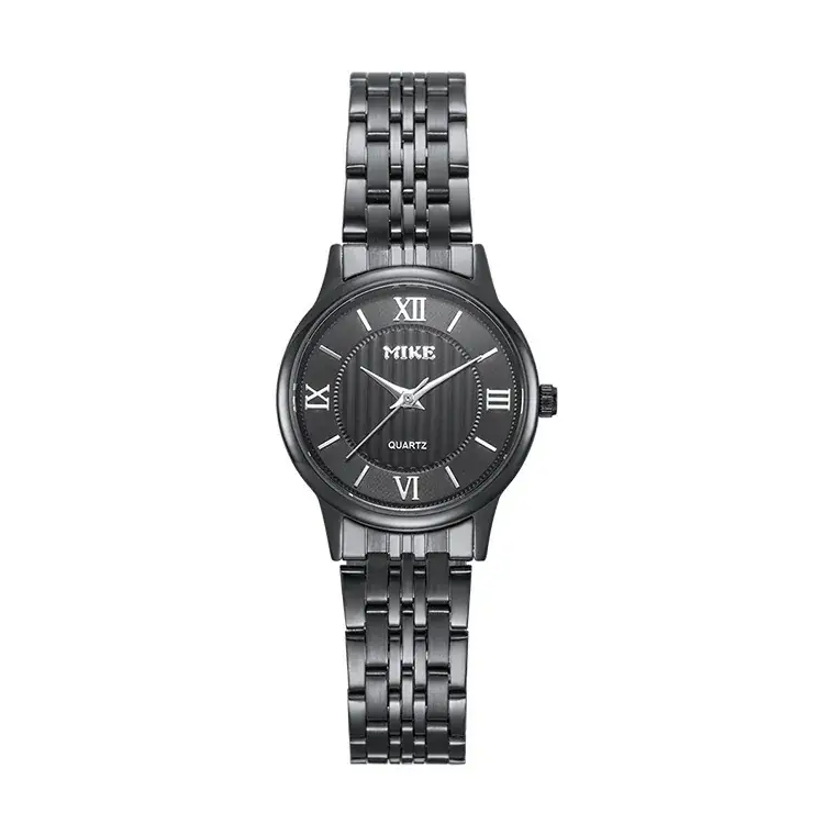 MIKE Black Steel Quartz Watch for Men - Image 2