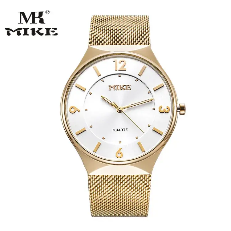 MIKE All-Gold Mesh Belt Couple Watch Quartz