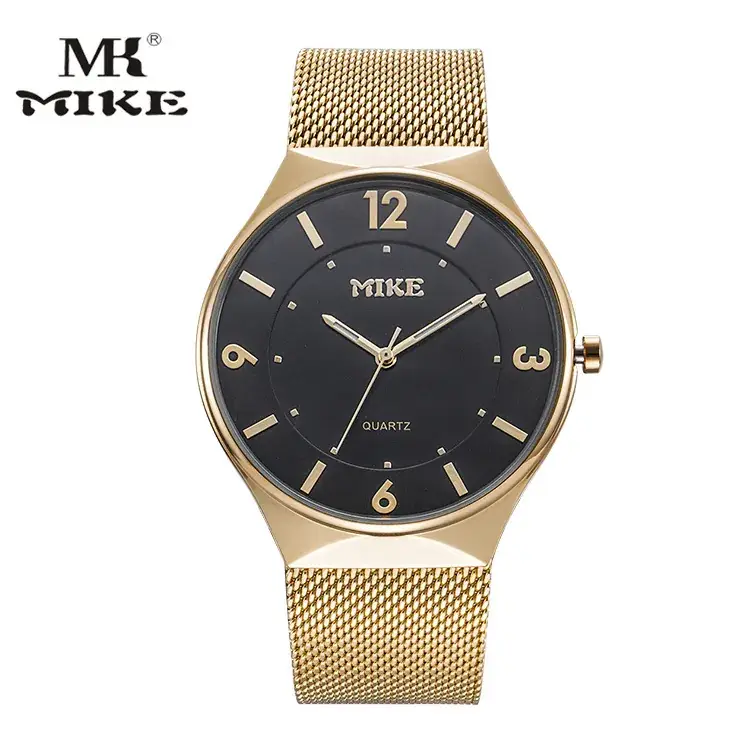 MIKE All-Gold Mesh Belt Couple Watch Quartz