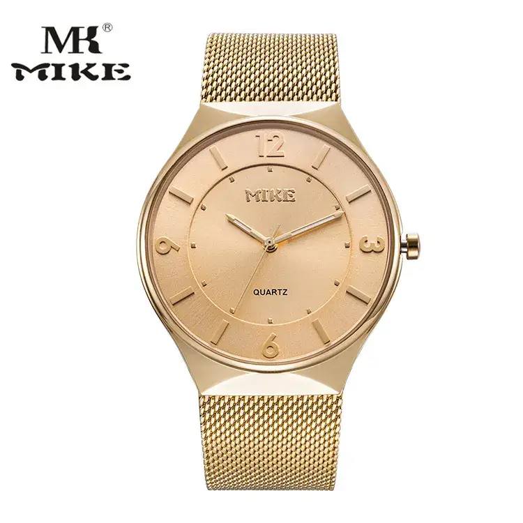 MIKE All-Gold Mesh Belt Couple Watch Quartz