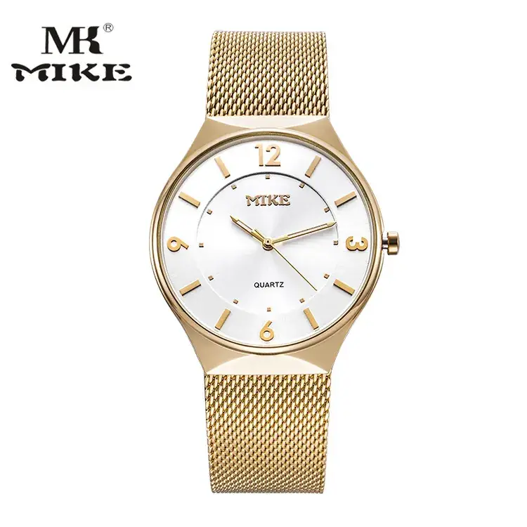 MIKE All-Gold Mesh Belt Couple Watch Quartz