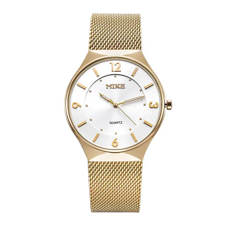 MIKE All-Gold Mesh Belt Couple Watch Quartz