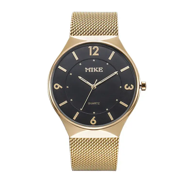 MIKE All-Gold Mesh Belt Couple Watch Quartz