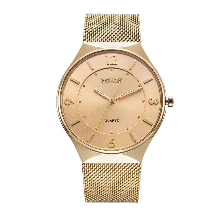 MIKE All-Gold Mesh Belt Couple Watch Quartz