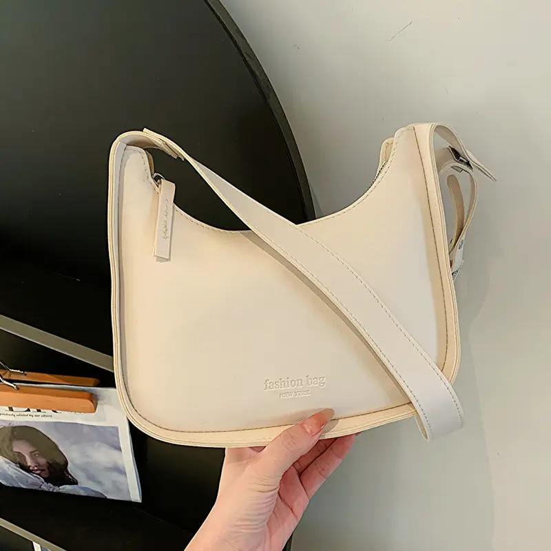 Retro White Shoulder Bag Women 2023 New Korean Style
